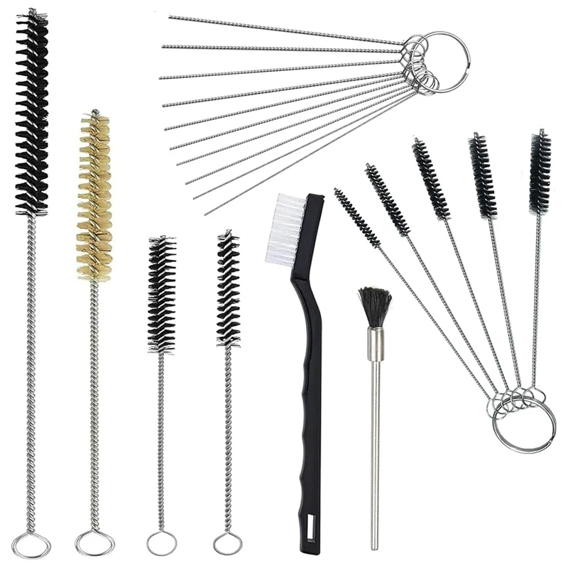 B-T Sprayer Cleaning Kit 17 Pcs Multi-Purpose Paint-Gun Brush Cleaner Tool With Nylon Mini Tube Brushes And Needles