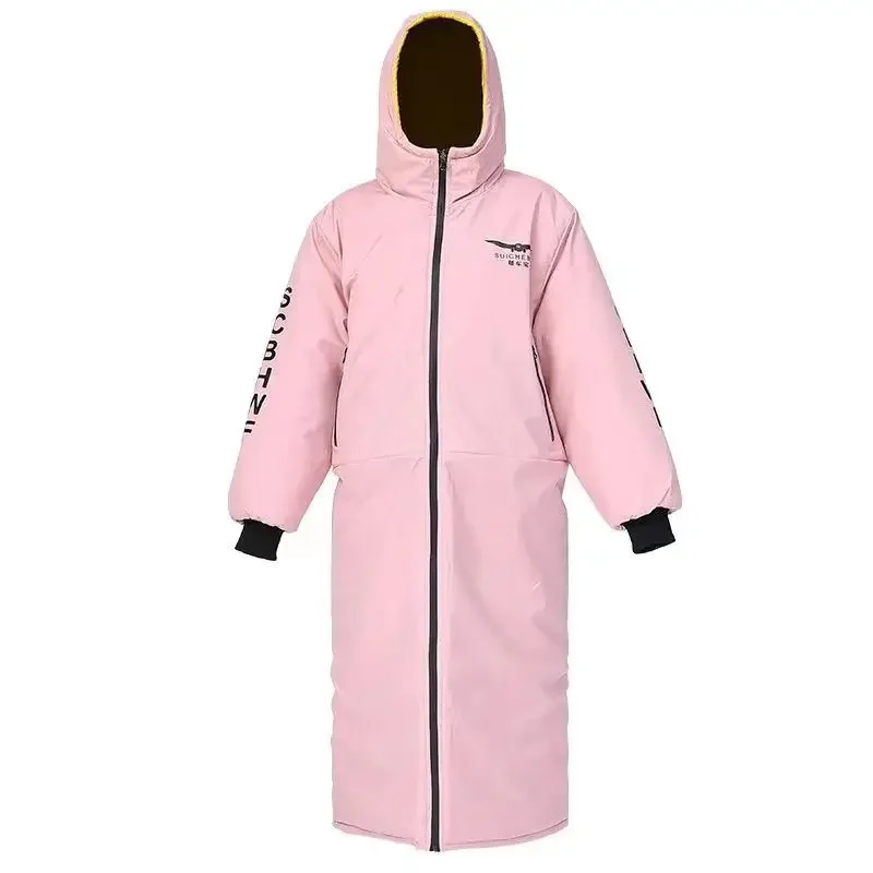 Motorcycle Windbreaker Zipper Winter Fleece Thickened Waterproof Cycling Jacket