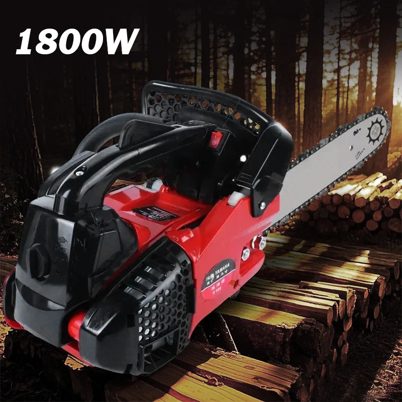 Powerful 1800W 15500RPM 25CC Gas Chainsaw Portable Single-Handheld Logging Mini Saw for Wood Cutting Outdoor Tools
