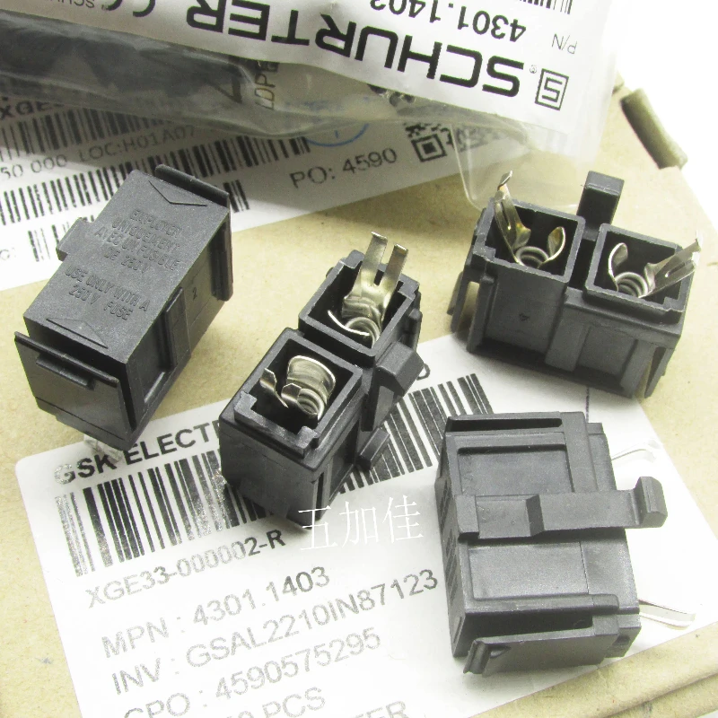 2pcs/brand New Swiss Imported 4301.1 403 250 V10A 2P AC Power Filter Connected to Fuse Holder Box