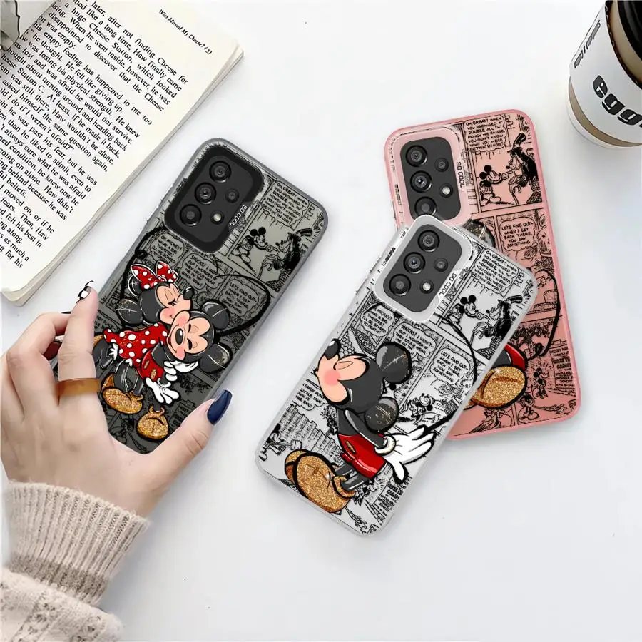 Disney Mickey Minnie Love Phone Case for Samsung Galaxy A52 A73 A35 A72 A51 A56 A54 A71 A55 A53 A26 A36 Soft Cover