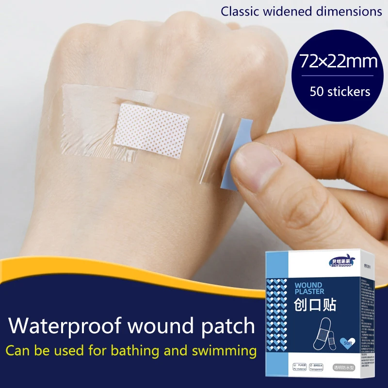 PU Transparent Waterproof Band  Adhesive Medical Strips Wound Plaster For Sports Bathing Protective First Aid
