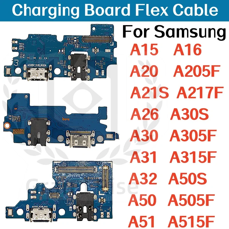 USB Charging Board Flex Cable For Samsung A15 A16 A205 A21S A217 A26 A30S A315 A32 A50S A505 A515F Charger Port Dock Connector