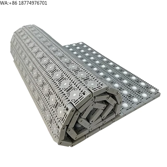 400-type Modular Plastic Mesh Conveyor Belt Heavy-duty Ball Bearing Sorting Mesh Belt Embedded POM Ball Bearing Conveyor Belt