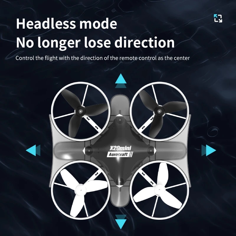 Beginner - Oriented Four - axis Quadcopter, One - Click Operation for Takeoff/Landing, 360° Stunt Rotation, Headless Mode, 2.4G