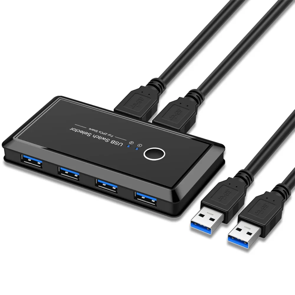 USB KVM Switch Adapter USB 3.0 Switcher 2 Input 4 Output USB Switch KVM Switcher Printer Sharer For Computer Keyboard