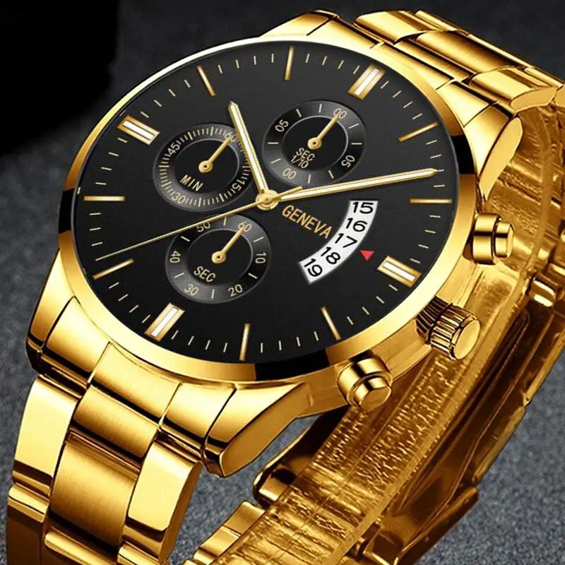 Luxury Leisure Men's Steel Strap Quartz Wristwatch With calendar Male Watches Masculino Relogio Male Clock Out-door Reloj Hombre
