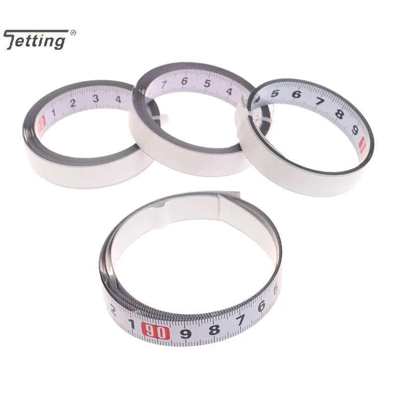 Miter Track Tape Measure Self Adhesive Metric Stainless Steel Scale Ruler 1M-2M For T-track Router Table Saw Woodworking Tools