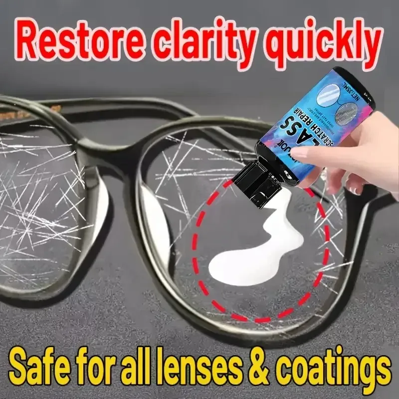 Glass Scratch Repair Cream 35ml Multipurpose Kit Gentle Formula Lens Safe Fast Fix for Glasses & More Universal Solution