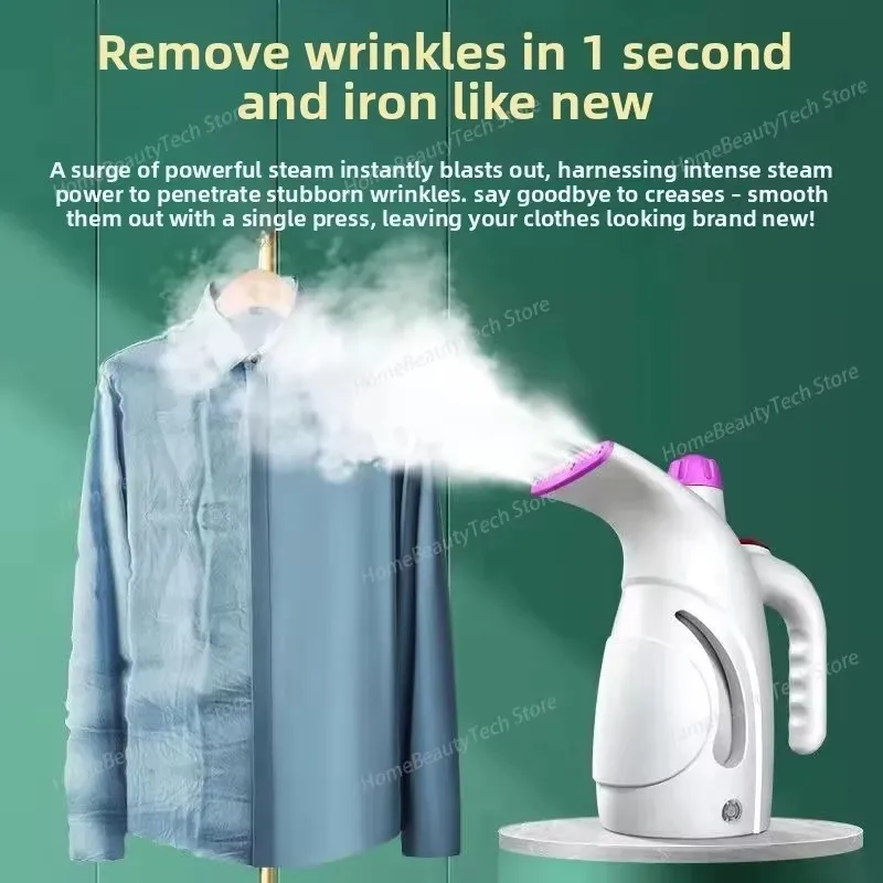 Electric Handheld Steamer 800W Powerful Garment Steamer Portable Fast-Heat Steam Iron Ironing Machine for Home Travel
