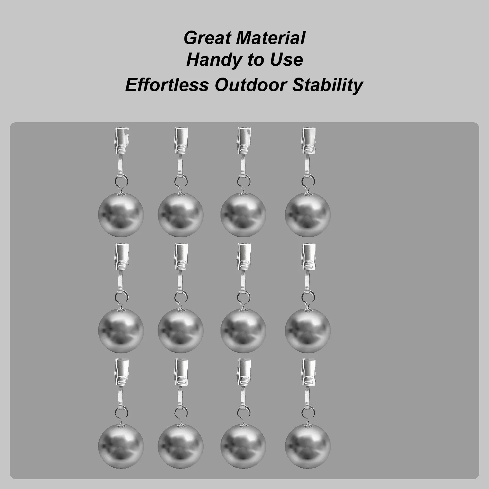 Weights For Curtains 12 Pieces Stainless Steel Weights Drapery Holder With Clamp For Outdoor Picnic Party Dining Kitchen Patio