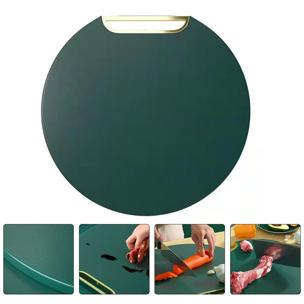 1Pcs Anti-Slip Chopping Board Pe Material Smooth Surface Practical Kitchen Tool Space-Saving Design (Green)