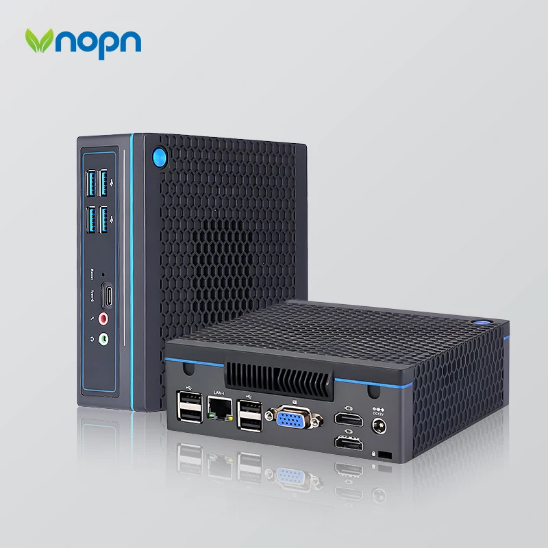 VNOPN AMD PRO A6-8500B mini pc Computer Gaming NUC Triple Displays WIFI5 Dual HDMI+VGA windows 10 pro Office desktop Computer