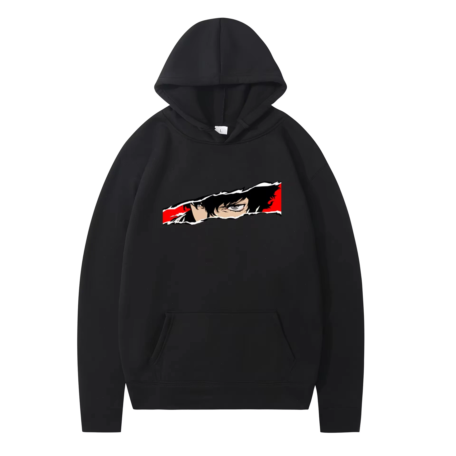 Cool print spring and autumn trend fashion Harajuku solid color loose hoodie trend street trend casual sports top