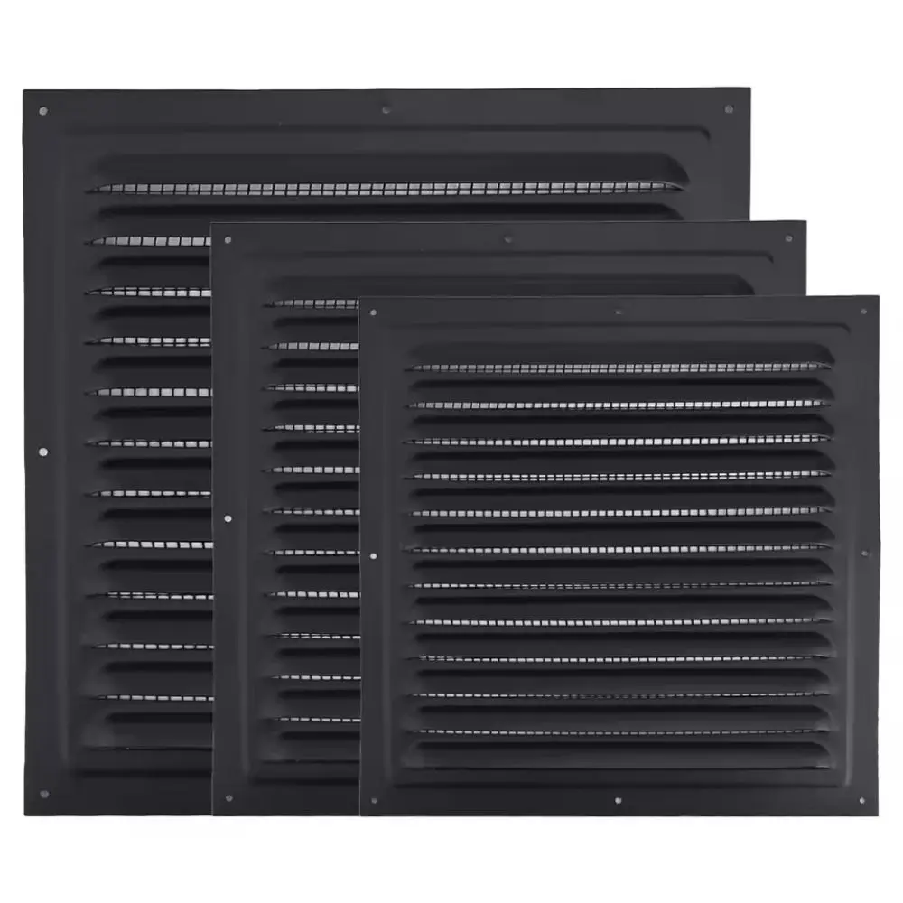 Aluminum Alloy Air Vent Grille Heating Cooling Vents Plate Exhaust Outlet Window Square Vent Air System Net Cover Screen