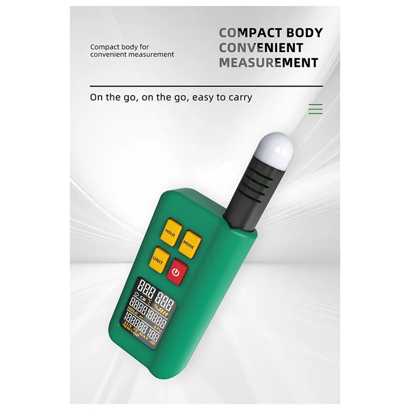 BSIDE GX1 6 In 1 Environment Detector Hygrothermograph Air Gauge Illuminometer Noise Meter Elevation Meter