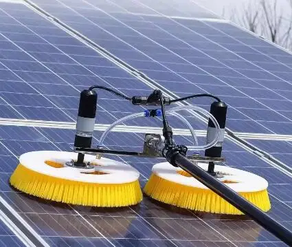 12FT 18FT 24FT Solar Photovoltaic Panel Cleaning Brush,Telescopic Water Fed Pole Double Head Cleaner Kit