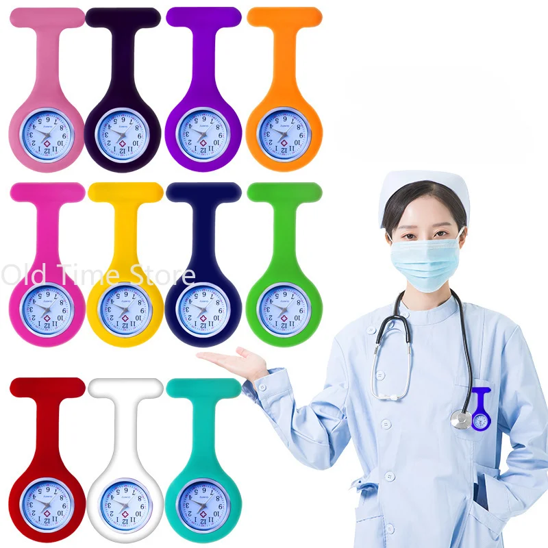 Fashion Pocket Watches Silicone Nurse Watch With Battery Doctor Medical Unisex Watches Clock