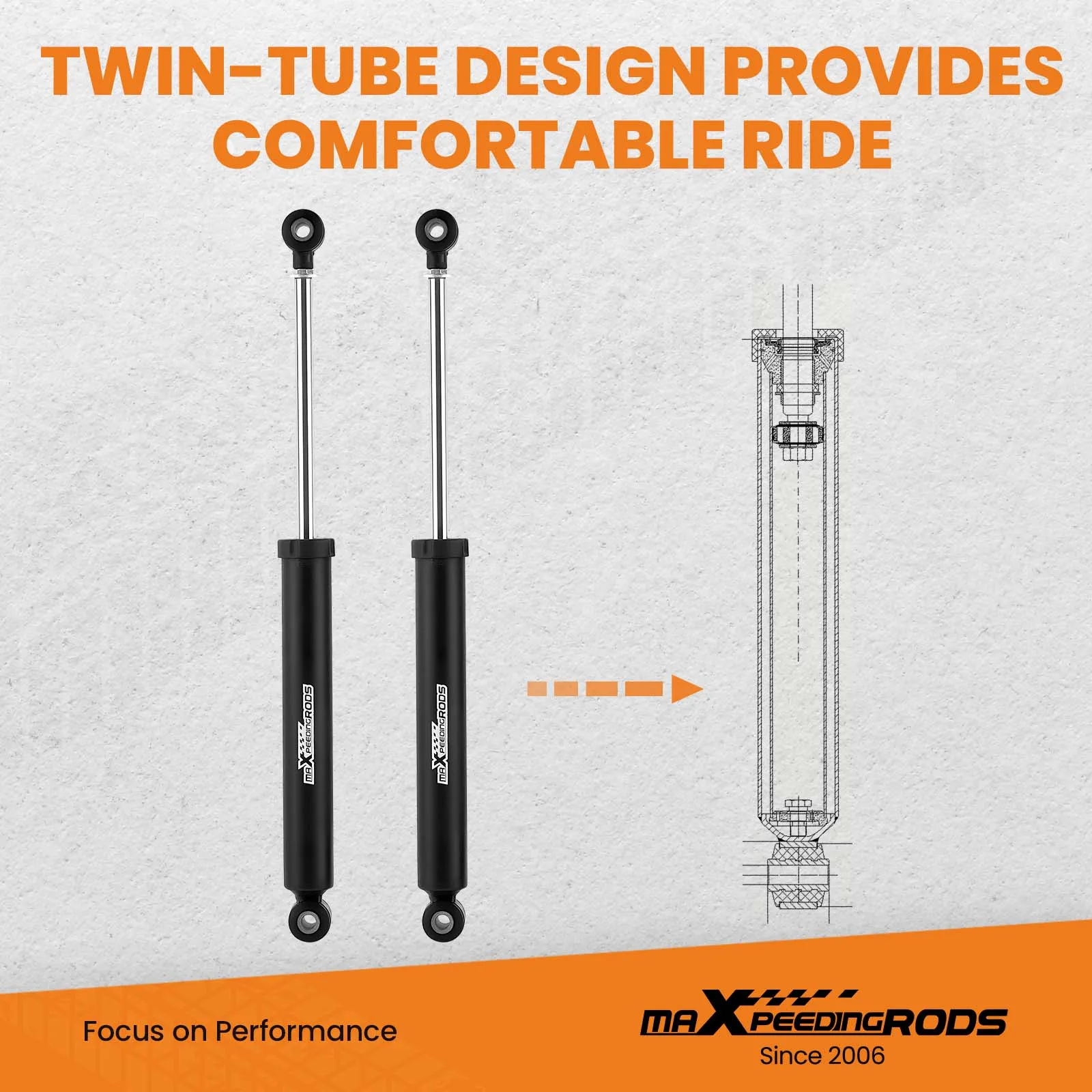 Rear Shock Absorbers for Chevy Silverado GMC Sierra 1500 07-22 Lifted 0-4"