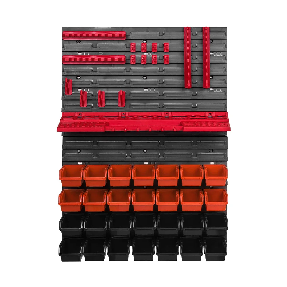 Tools Wall Storage Shelf Tool Holders 28 Stacking Boxes Wall Mounted Tool Rack Extra Strong Wall Plate for Wrench Screwdriver
