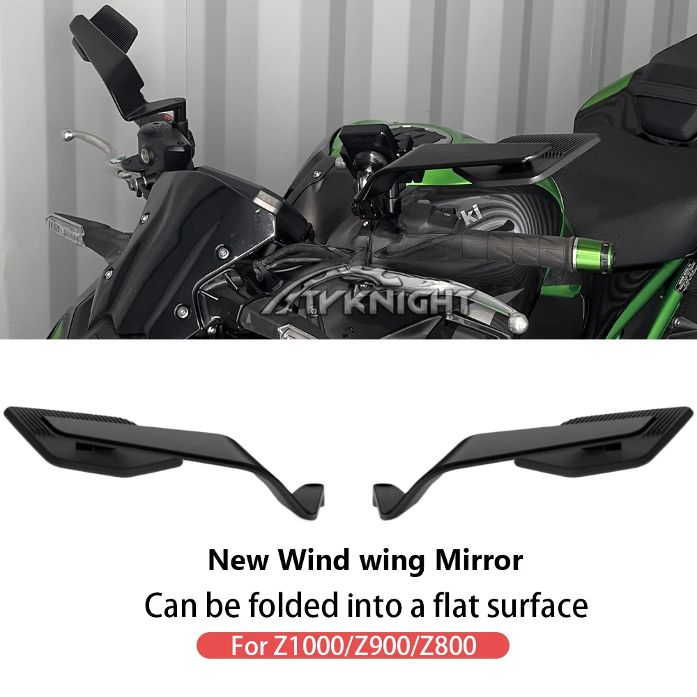 Motorcycle Side View Mirror For Kawasaki Z1000 Z900 Z800 Z750 Z650 Z400 Z300 Z250 Z125 Rearview Mirrors Kits Rotate Adjustable