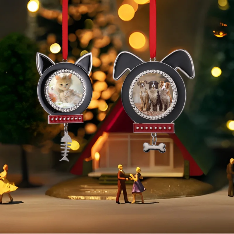Personalised custom image Christmas hanging ornaments, pet-shaped Christmas decorations, personalised DIY gifts