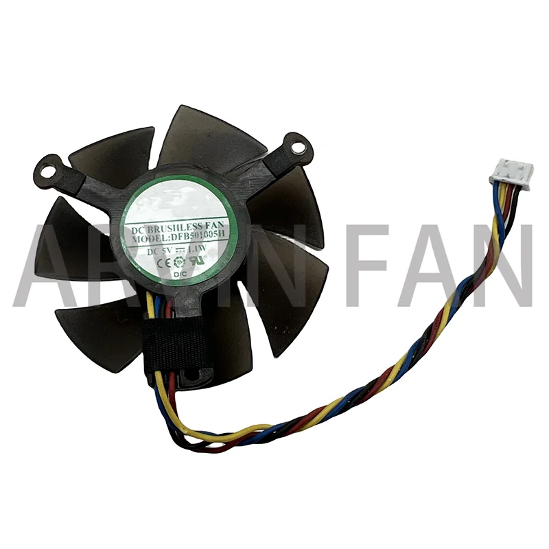 DFB501005H Diameter 45MM Mounting Hole Distance 39X39X39MM DC5V 1.1W 4Pin Cooling Fan For Industrial Computer Routers