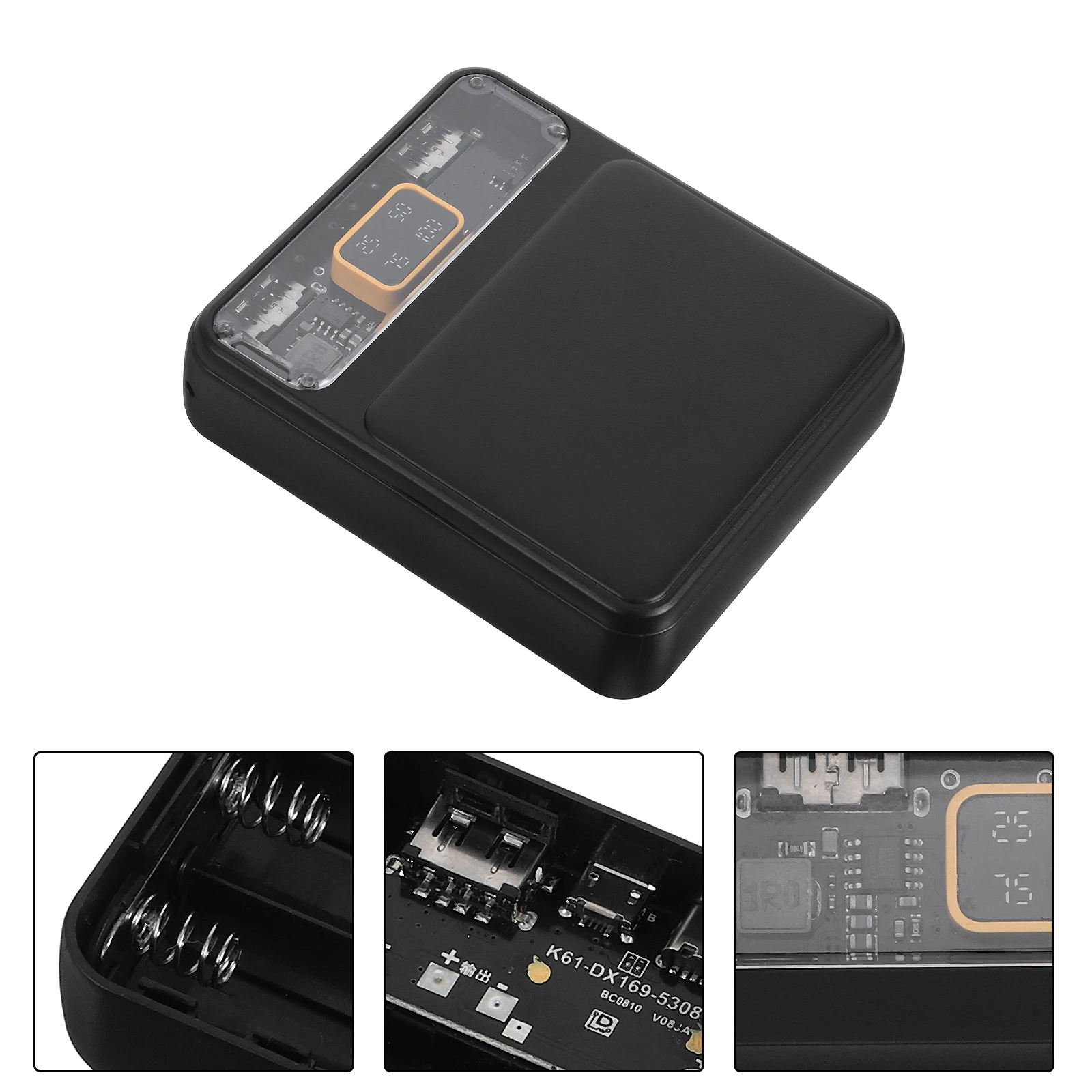 1pc Secret Storage Power Bank Case Discreet Hidden Safe Container Portable Mini Department Jewelry Money Coin Hider Organizer