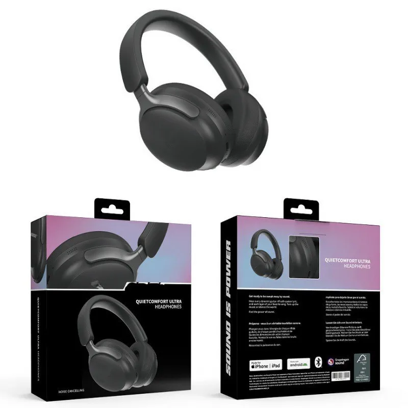 2025 new QC65 stereo sound wireless Bluetooth headset with comfortable ear tips and leather bag QC U ltra 5