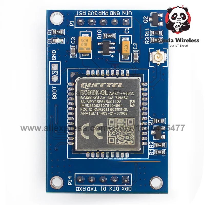 Quectel BC660K-GL LTE CatNB2 Module Development Board Band Compatible with Quectel GSM/GPRS M66 and NB-IoT BC66 BC65 and BC68-GV