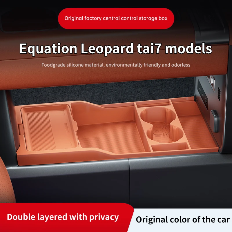 2025 For Formula Titanium 7 Titanium7 Silicone Center Console Below Storage Box Leopard 7 Central Control Organizer Mat