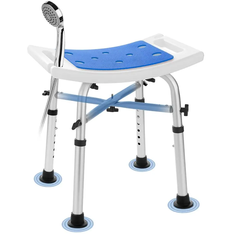 Chair Bath Stool Seat 350 Lbs, Height Adjustable Bath Bench with Padded Seat for Seniors, Shower Stool Chair for Inside Shower,