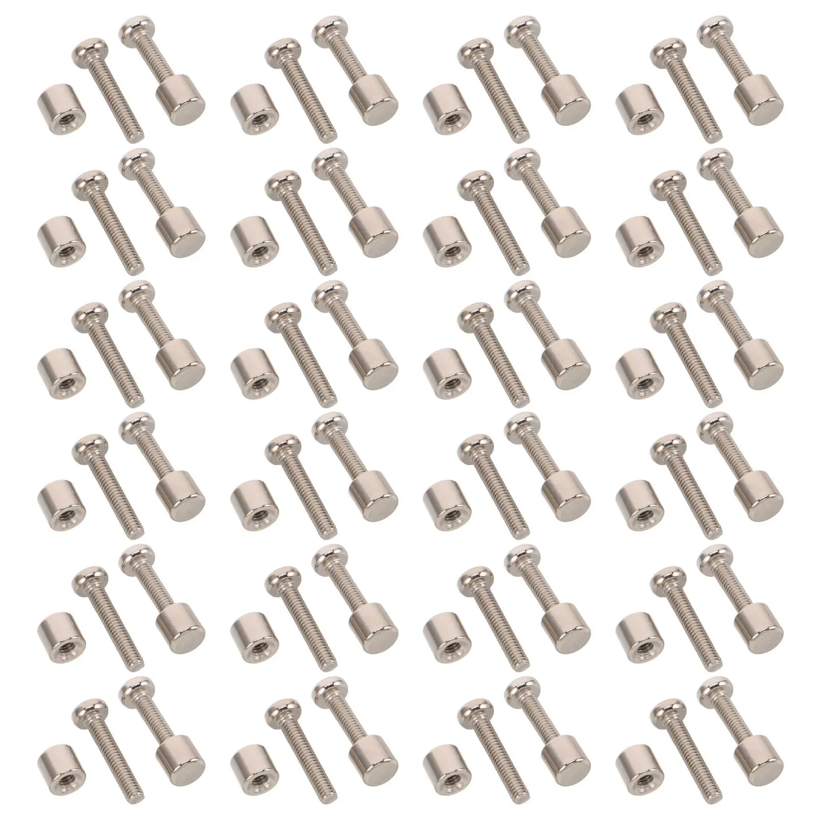 50Sets Acrylic Standoff Screws Wall Mount Hardware Kit Metal Glass Sign Holder Fasteners for Photo Frame Advertising Display