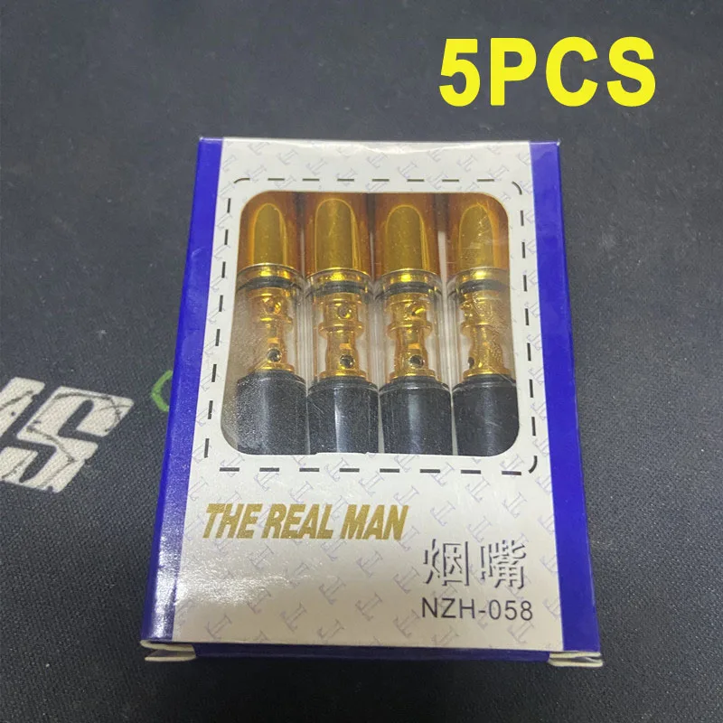 NZH-058 5PCS/Set Personal Cigarette Mouthpiece For Thick Thin 5.2/6/8mm Cigarette Filters Recirculating Smoking filter Men Gift