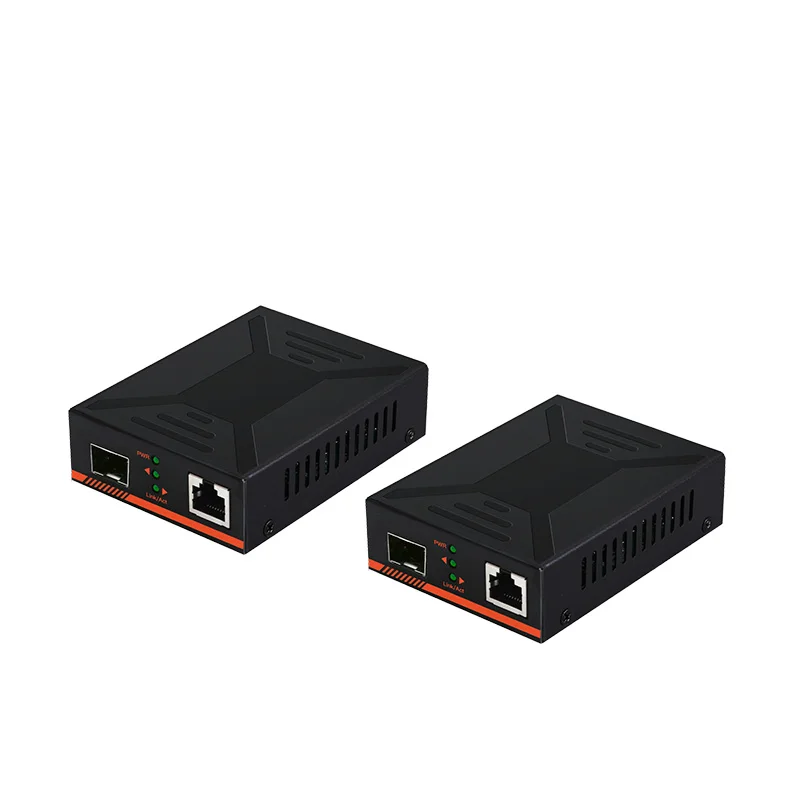 2PCS 10/100/1000Mbps Gigabit Optical Single Fiber Gigabit Transceiver-SFP Media Converter