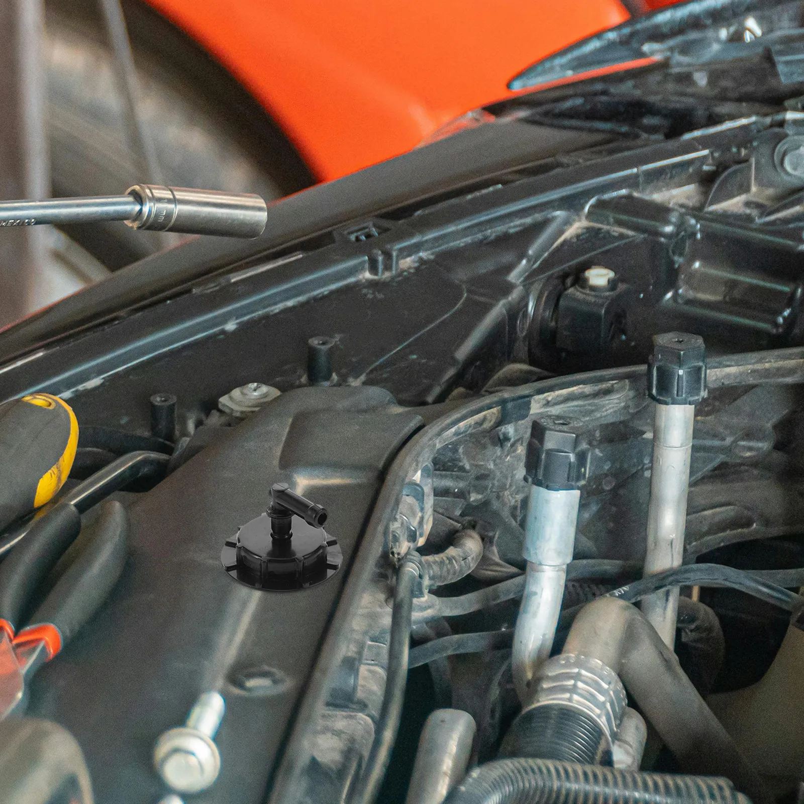 Radiator Coolant Tank Cap Replacement Black for Civic Insight Element Expansion Reservoir Overflow