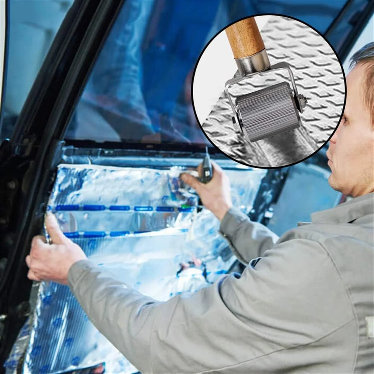 【Last-Chance!】Sound Roller, Sound Deadener Roller Tool Car Sound Deadening Roller Sound Deadener Roller Set,Seam Roller 5 Pcs