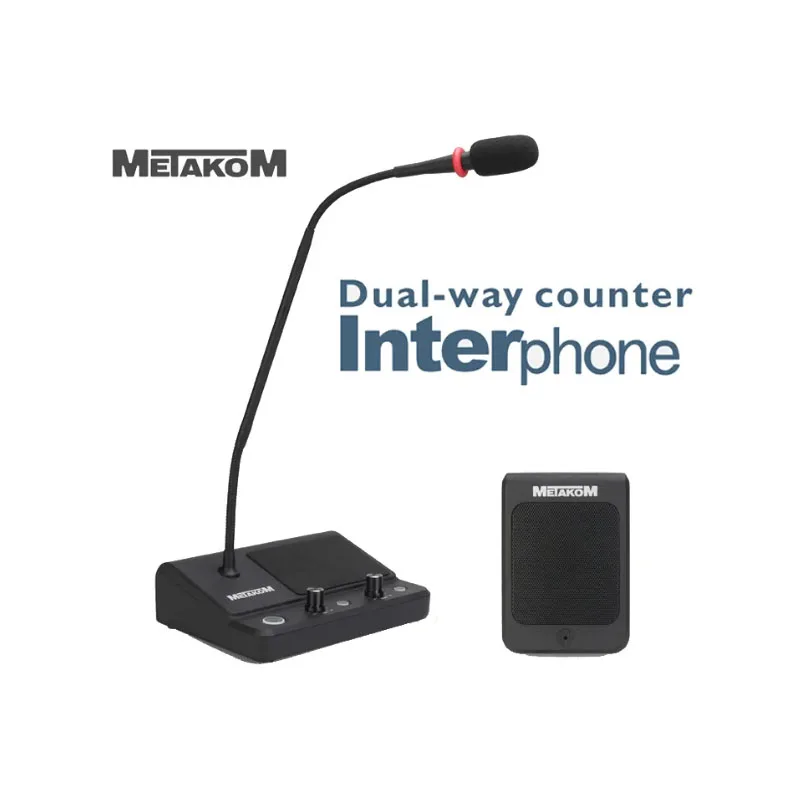 zhudele High Quality Two-Way Window Intercom Smart Dual-Way Interphone for School,Store, Bank etc