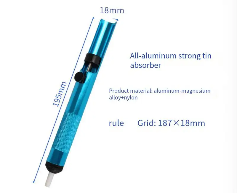 All-aluminum solder suction device is enlarged and lengthened, and the powerful solder suction gun is used to remove tin slag fr