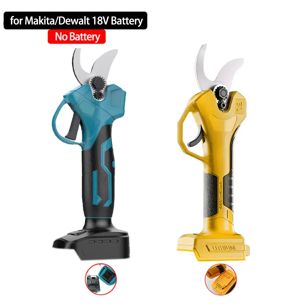 Brushless Electric Pruning Shears Garden PowerTool Pruner Cordless Garden Scissors Fruit Tree Fit Makita/Dewalt 20V No Battery