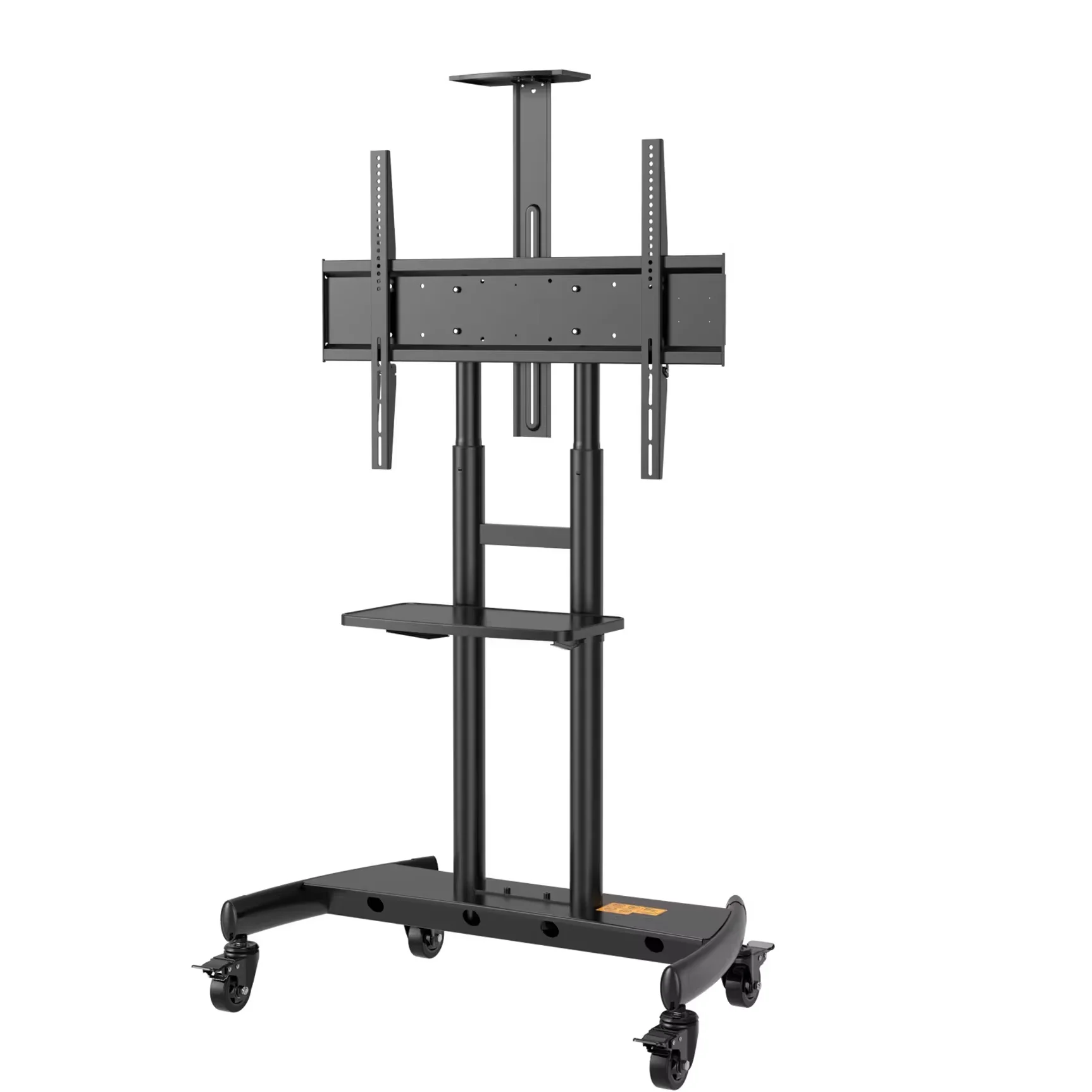 Movable LCD Plasma Mobile TV Carts Trolley Stand Designs  Floor Mount Mobile TV Stand With Wheels