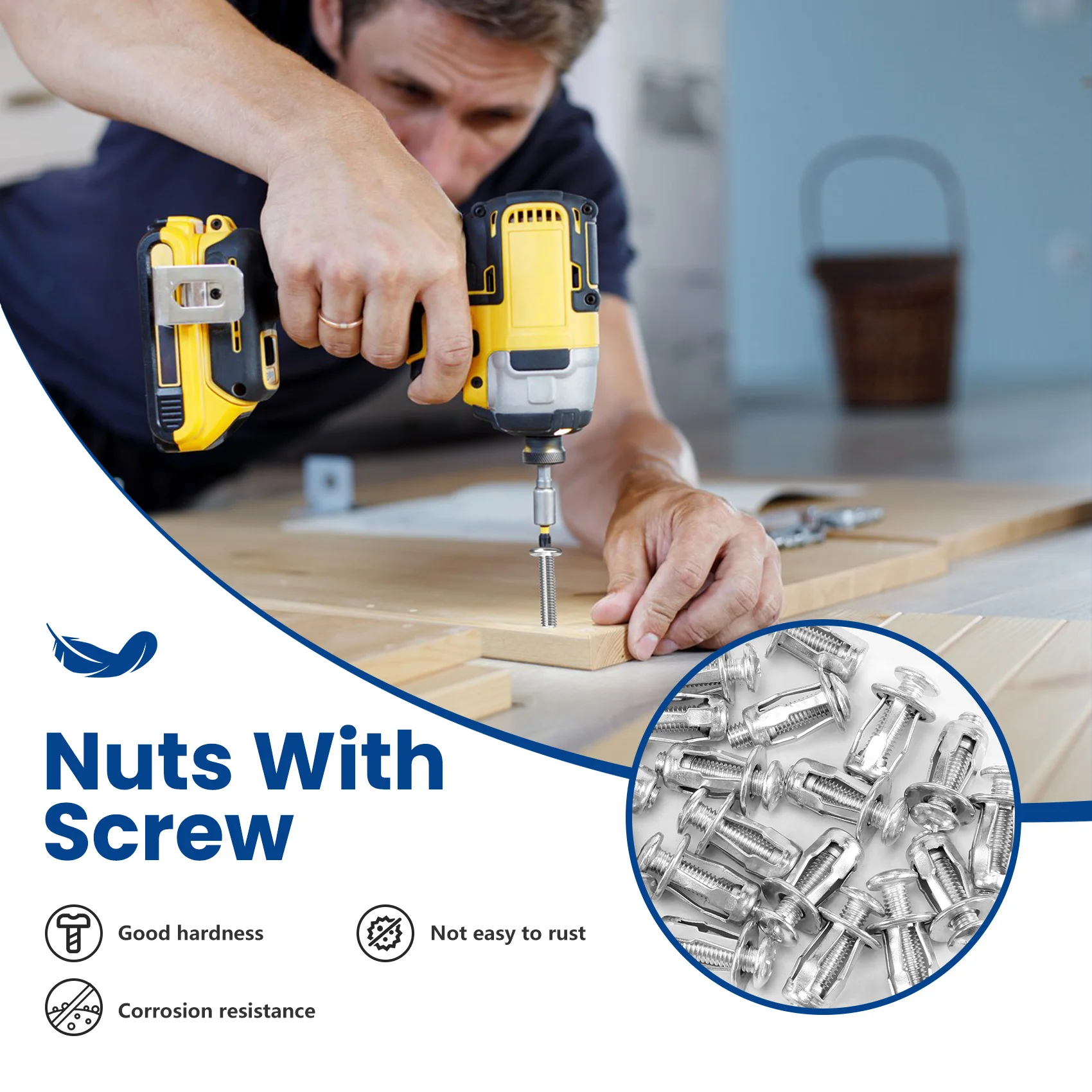 20 Pcs M6x25 Jack Nuts Car Metal Screw Petal Nuts with Screw for Hollow Wall Iron Skin G