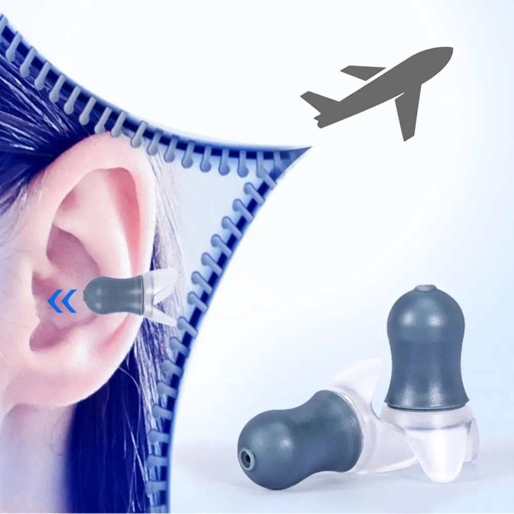 Reusable Pressure Equalization Ear Plugs Soundproof Multifunction Flight Ear Plugs Anti-Tinnitus Noise Reduction Earbuds Travel
