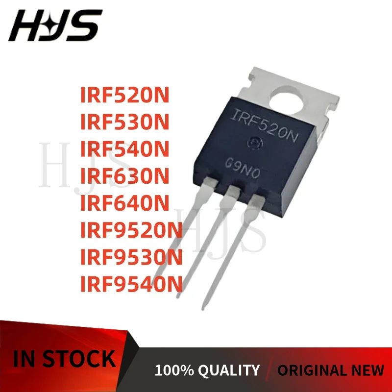 10Pcs 100% New IRF630N IRF540N IRF530N IRF9540N IRF9520N IRF640N IRF9530N IRF520N TO-220 MOSFET Tube
