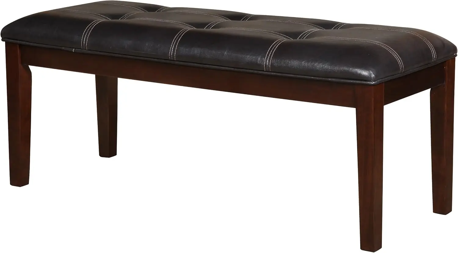 Decatur 49"" Cushioned Dining Bench, Dark Brown