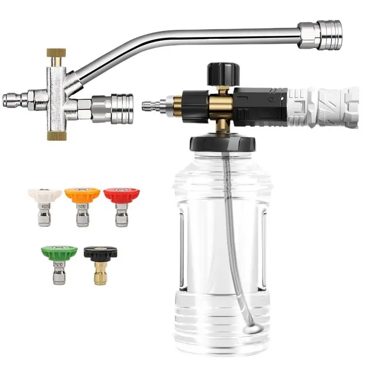 Car Foam Sprayer Car Soap Sprayer Spray Nozzle Pressure Attachment Kit Adjustable Mode For Truck Outdoor Lawn House Car Wash