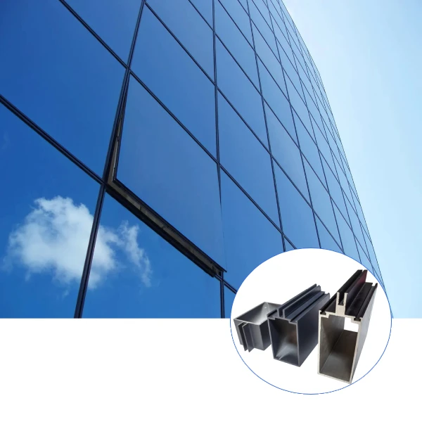 Customization Factory Aluminium Profile Factory  Powder Coating Extrusion Aluminum Frame Curtain Wall Aluminum Profile