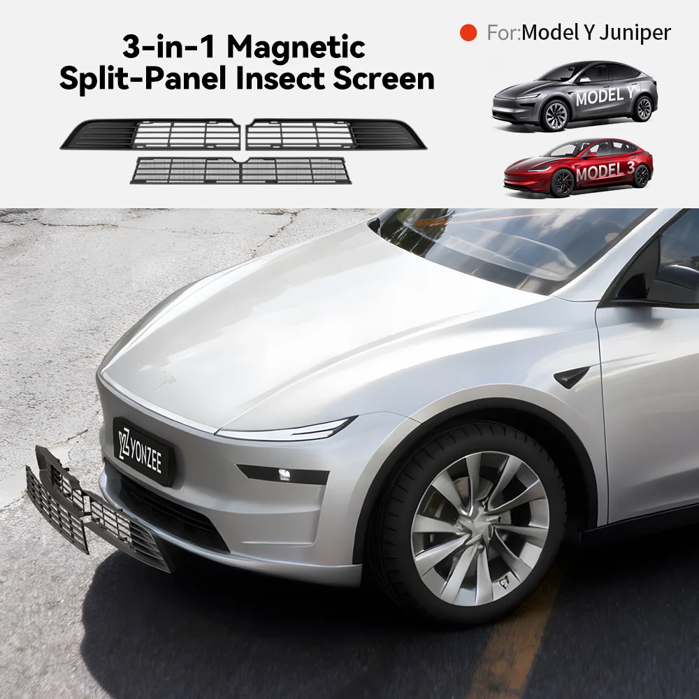 YZ Model Y Juniper 2025-2026 Air Intake Guard Car exterior Front Bumper Debris Insect net Lower Bumper Grille car Accessories