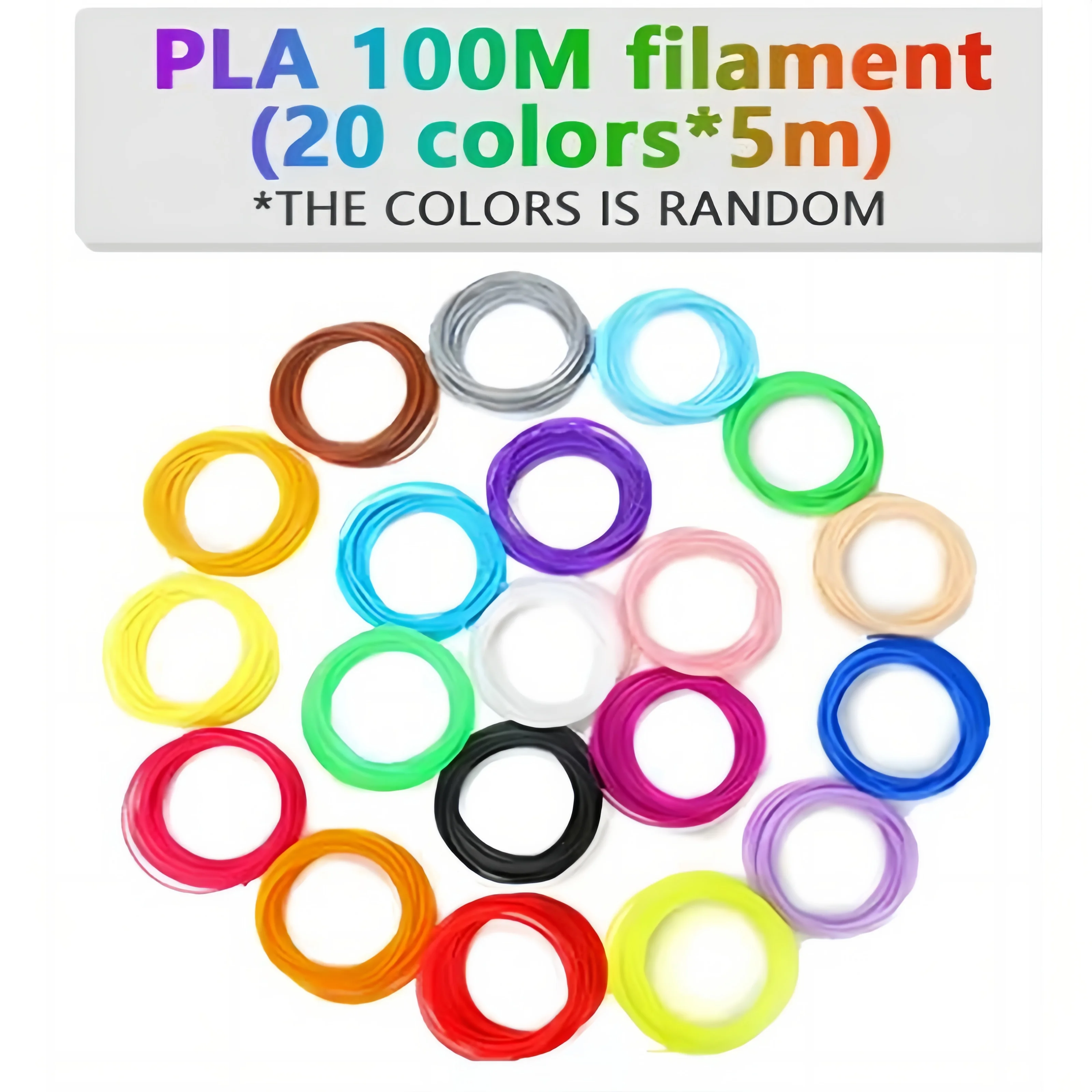 5M 20 Colors 3D Pen Refills Pla 3D Pen Printing Cables 3D Printer Filament Printing Materials High Precision Printer Cable