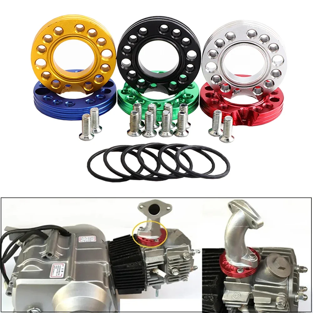 28mm CNC Motorcycle Carburetor Intake Manifold Adapter Universal Flange Cyclone Plate Adapter For Off-Road Motorcycles